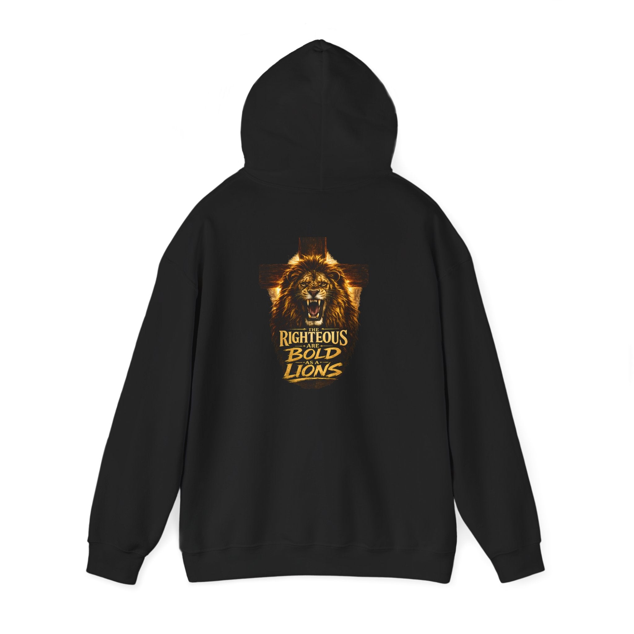 Bold as Lions Hoodie - Pull Over Hoodie for Christian Men - Faith Gift for Dad - Bold Christian Clothes